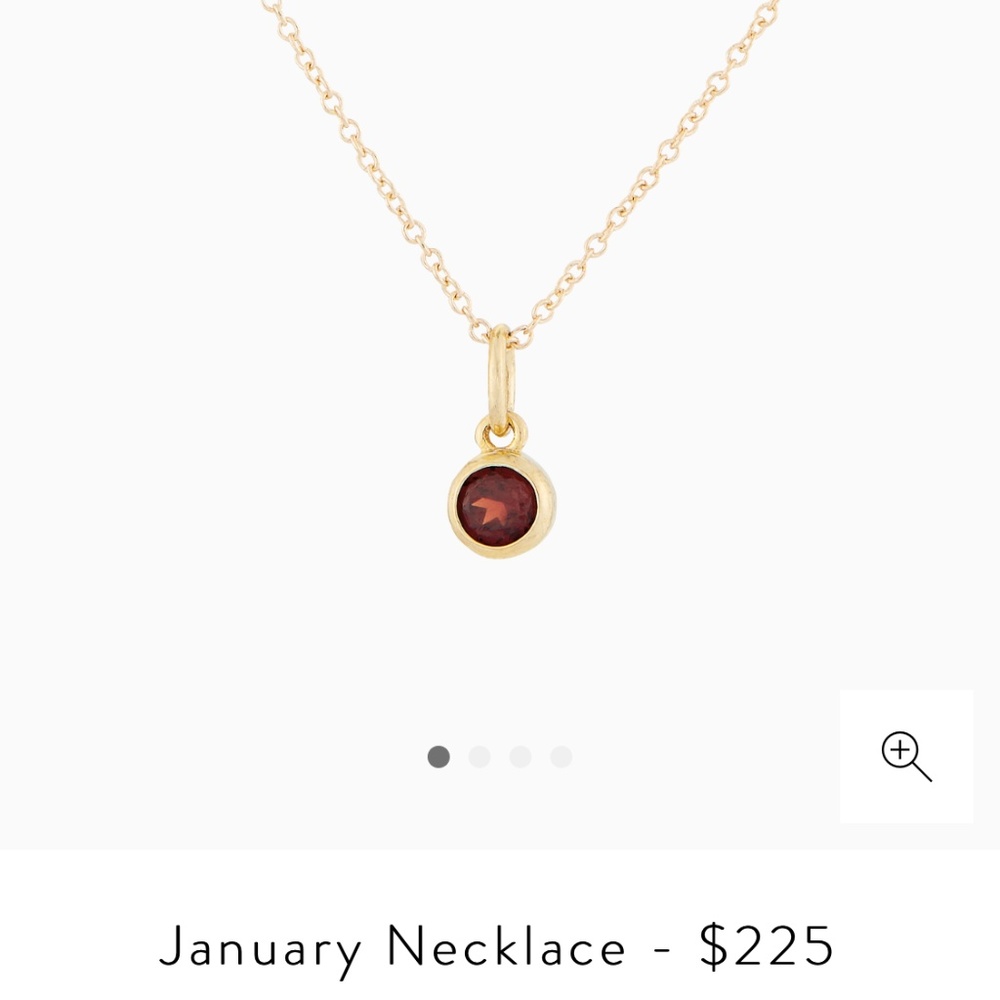 Mejuri Birthstone January Necklace - Garnet